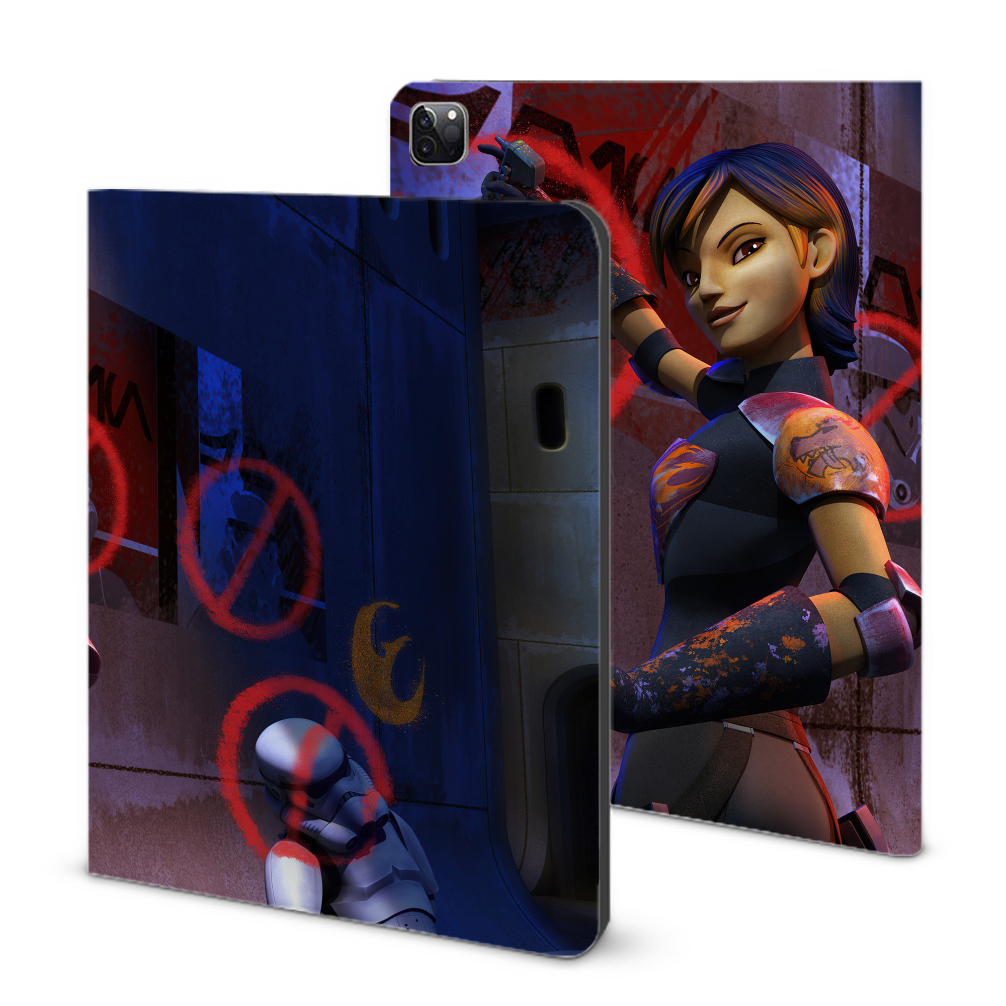 （画像用） スター・ウォーズ Star Wars IPad ケース ブック型 PUレザー TPU 耐衝撃 軽量 薄型 ペン収納なし 全面保護 IPad 各モデル対応